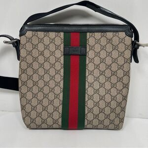 Gucci GG Supreme Monogram Web Messenger Bag